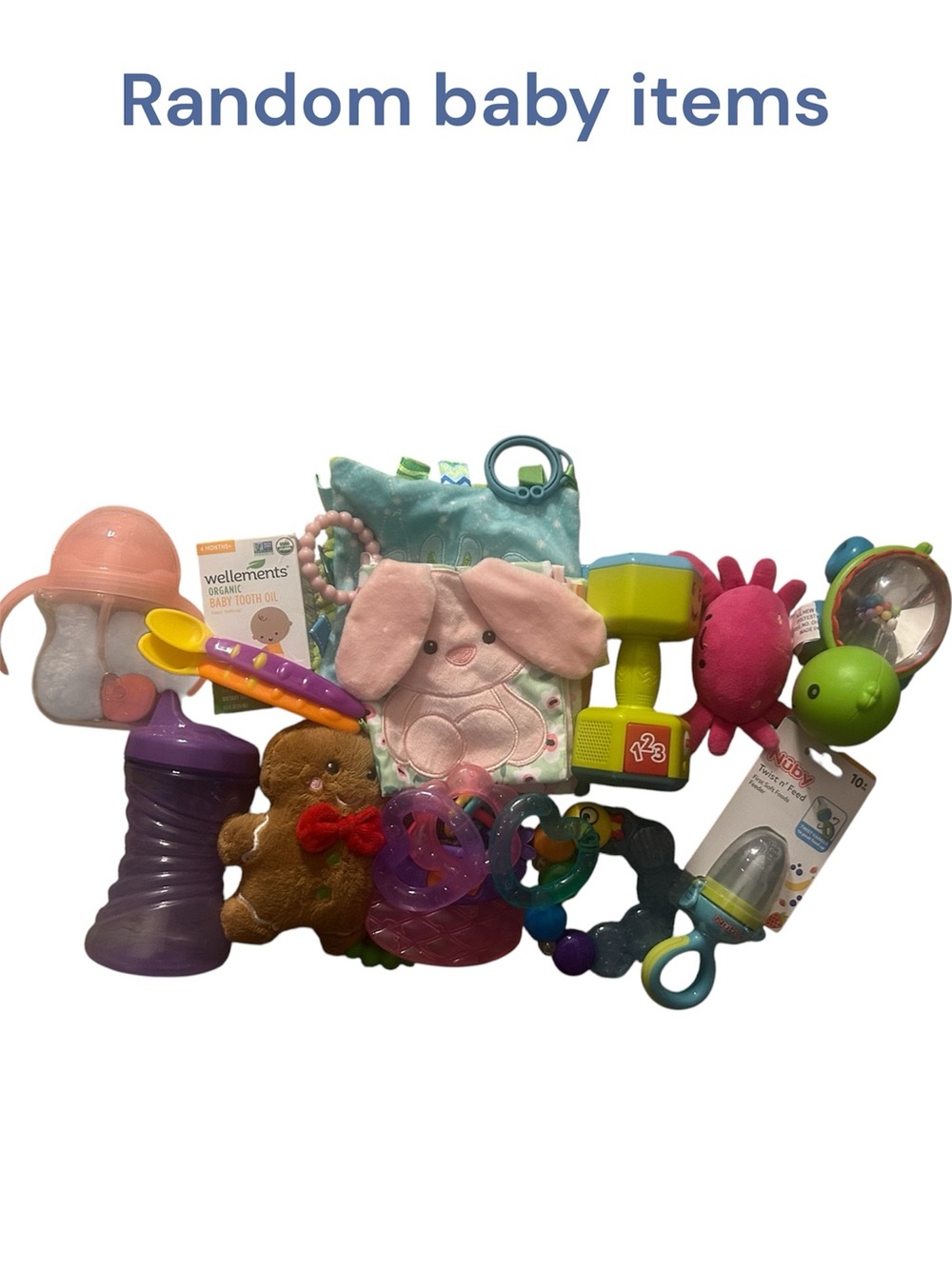 Gerber Multi-Color Baby Toy Bundle - Pink, Green, Purple, Yellow